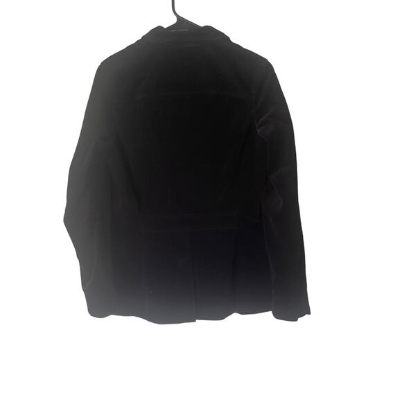 Eddie Bauer Women's Size Small Black Velvet Witchy Grunge Button Blazer - Picture 4 of 7